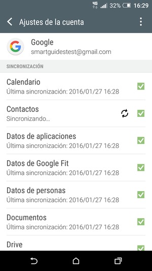 Su información será sincronizada