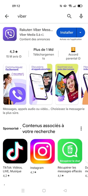 Sélectionnez l'appli