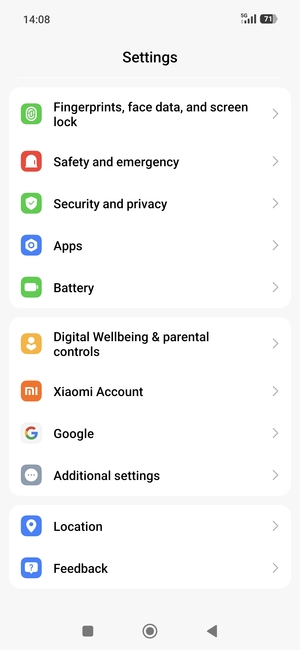 Scroll to and select Location