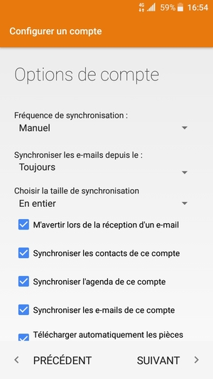 Sélectionnez SUIVANT