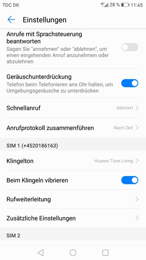 Scrollen Sie und wählen Sie Zusätzliche Einstellungen