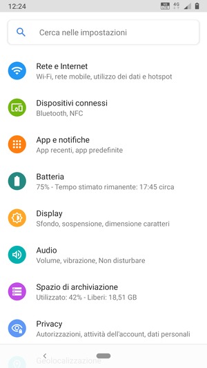 Seleziona Rete e Internet