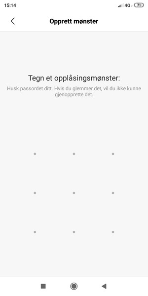 Tegn et opplåsingsmønster