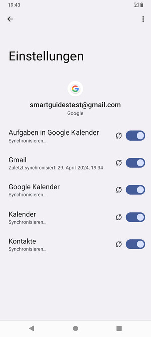 Ihre Kontakte von Google werden nun auf Ihr Handy synchronisiert