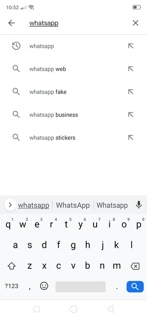 Inserisci il nome dell'app e seleziona Ricerca