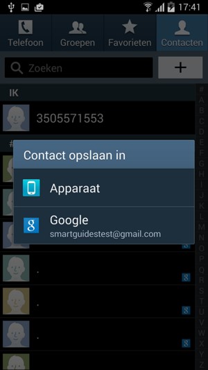 Selecteer uw Google-account