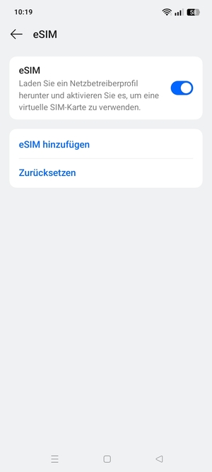 Wählen Sie eSIM hinzufügen