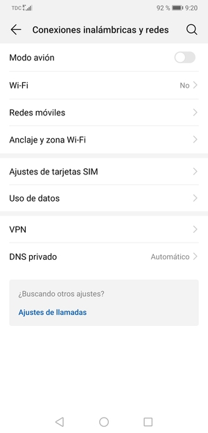 Seleccione Redes móviles