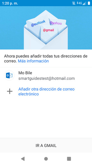 Seleccione IR A GMAIL