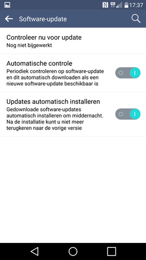 Selecteer Controleer nu voor update
