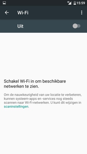Schakel Wi-Fi in