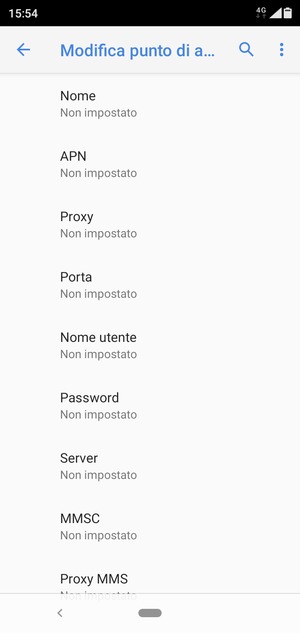 Inserisci informazioni MMS