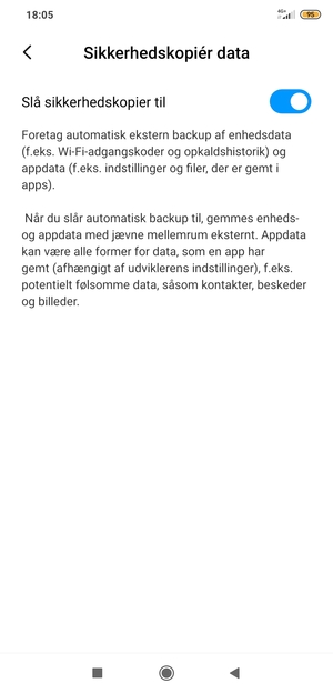 Vælg Tilbage-knappen