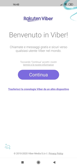 L'app è pronta per l'uso