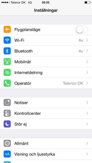 Välj Wi-Fi