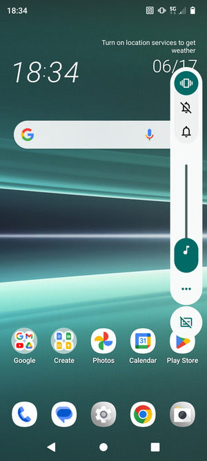 Select Vibration to change to Vibration mode