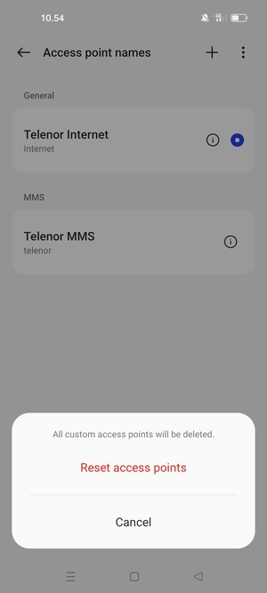 Select Reset access points
