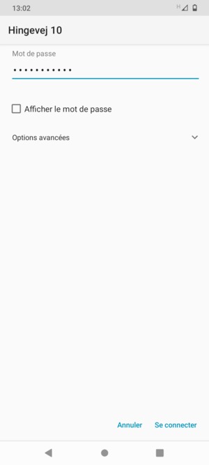 Saisissez le mot de passe du Wi-Fi et sélectionnez Se connecter