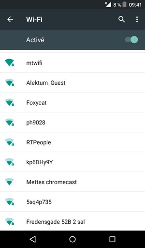 Sélectionnez le réseau sans fil auquel vous souhaitez vous connecter