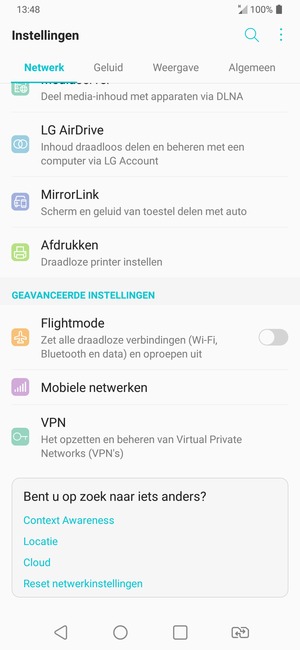 Scroll naar en selecteer Mobiele netwerken