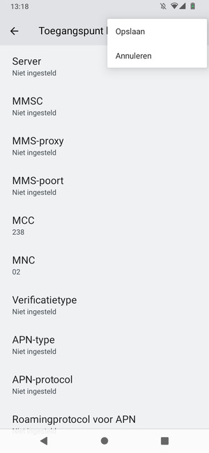 Selecteer Opslaan