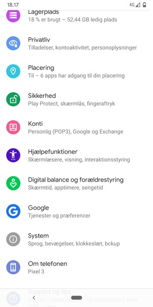Scroll til og vælg Placering