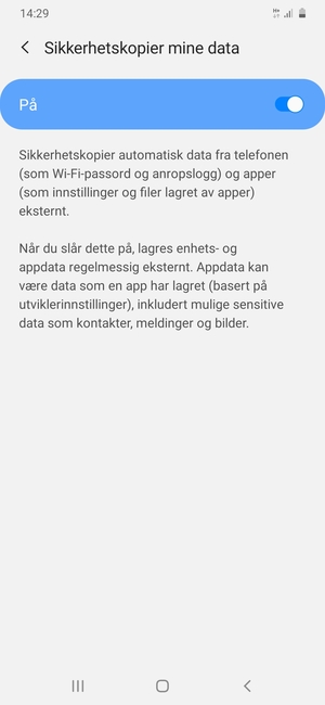 Velg tilbake-knappen