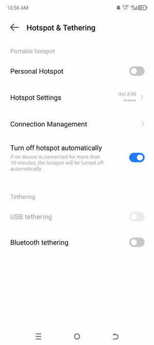 Select Hotspot Settings