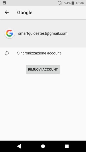 Seleziona Sincronizzazione account