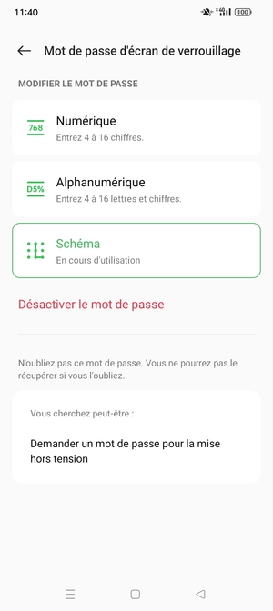 Votre téléphone est maintenant sécurisé par un écran de verrouillage