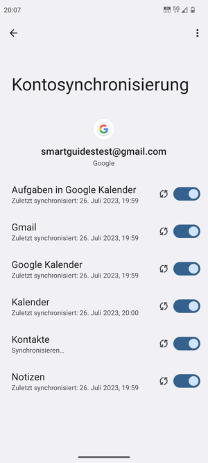 Ihre Kontakte von Google werden nun auf Ihr Handy synchronisiert