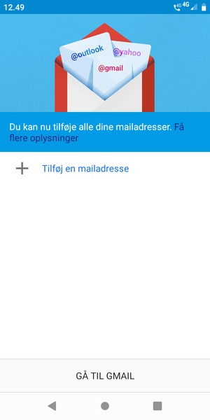 Vælg Tilføj en mailadresse