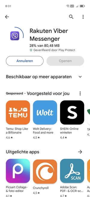 Wacht tot het installatieproces beëindigd is