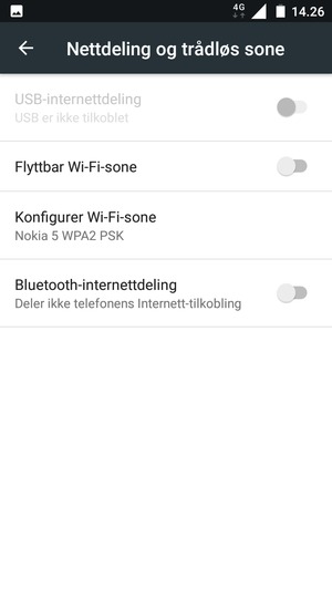Velg Konfigurer Wi-Fi-sone