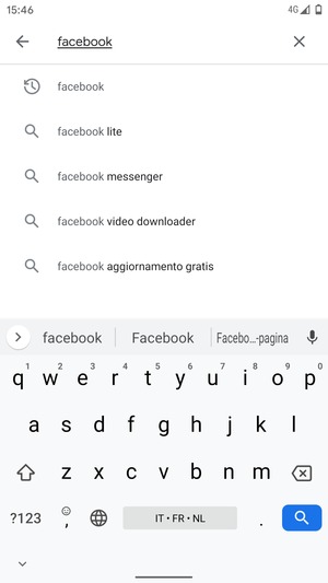 Inserisci il nome dell'app e seleziona Ricerca