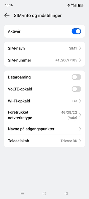 Vælg Navne på adgangspunkter