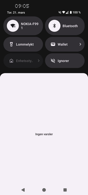 Dra ned toppmenyen igjen