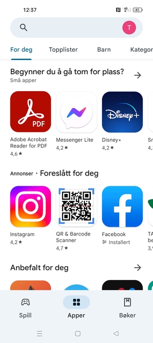 Velg søkefelt