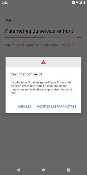Sélectionnez MODIFIER LES PARAMÈTRES