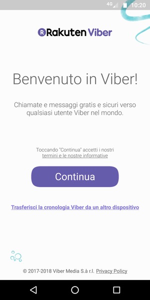 L'app è pronta per l'uso