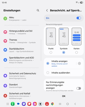 Wählen Sie Ihre bevorzugten Optionen und wählen Sie OK
