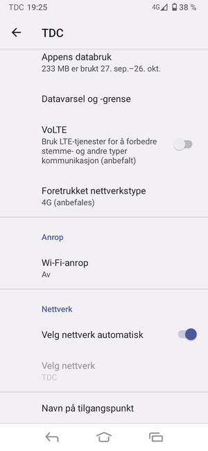 Bla til og velg Navn på tilgangspunkt