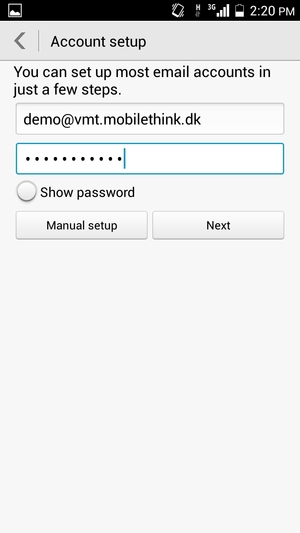 Enter your Email address and Password. Select Next