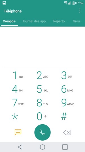 Appuyez longuement sur le numéro 1