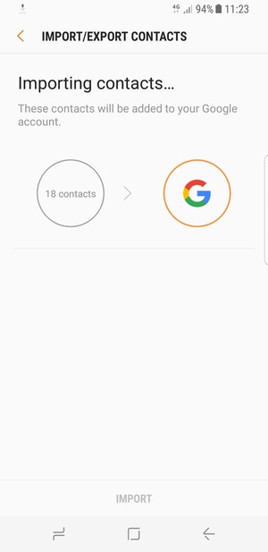 Your contacts will be saved to your Google account and saved to your phone the next time Google is synced.