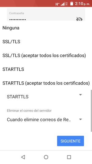 Seleccione Ninguna y SIGUIENTE