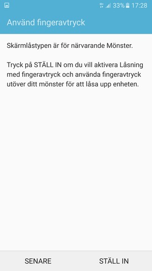 Välj SENARE