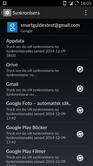 Dina kontakter ifrån Google kommer nu att synkas med din smartphone