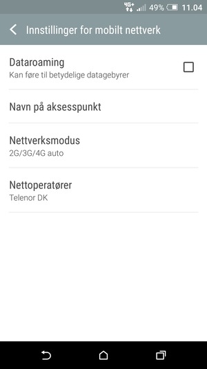 Velg Navn på aksesspunkt
