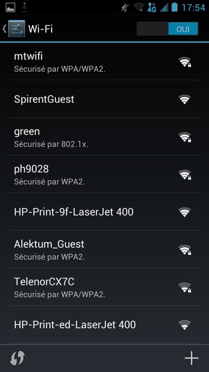 Sélectionnez le réseau sans fil auquel vous souhaitez vous connecter